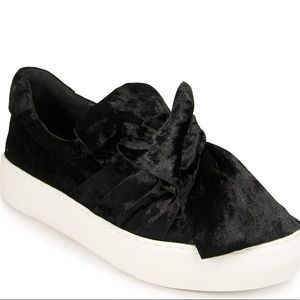 J/Slides Annabelle velvet slip-on - Black